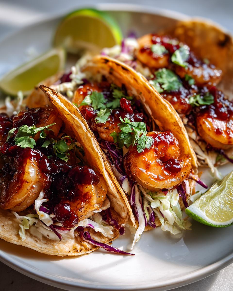 20-Minute Cranberry Chipotle Shrimp Tacos: Bold & Easy!