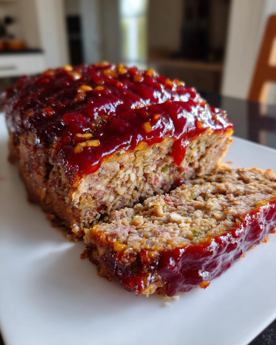 Juicy Cranberry-Glazed Meatloaf Recipe in Just 4 Steps  (56 characters)