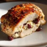 Cranberry Goat Cheese Stuffed Chicken Breasts