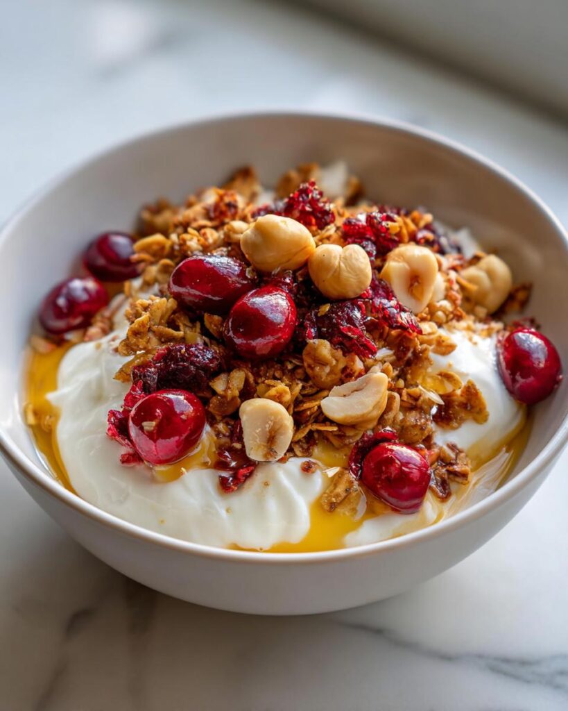 Cranberry Hazelnut Granola Yogurt Bowls