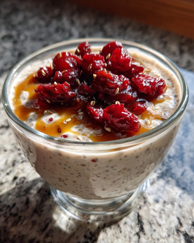 Cranberry Maple Chia Pudding