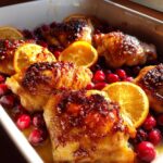 Cranberry Orange Roasted Chicken Thighs