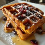Cranberry Pumpkin Spice Waffles