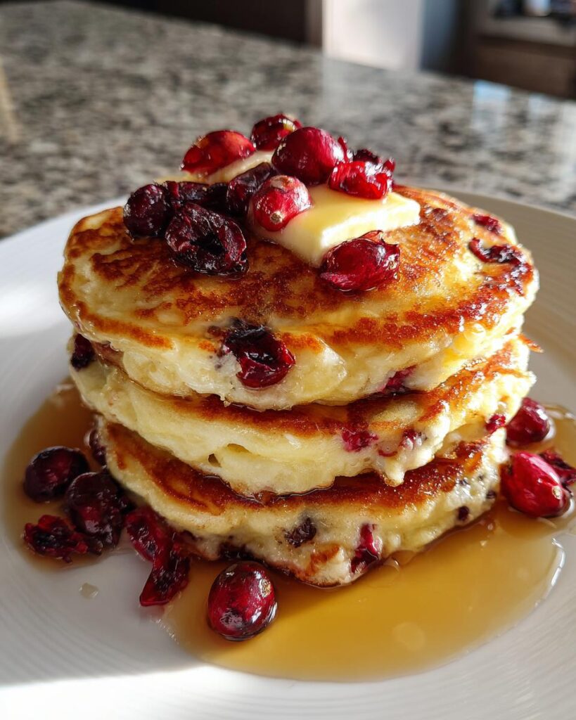 Cranberry Ricotta Pancakes