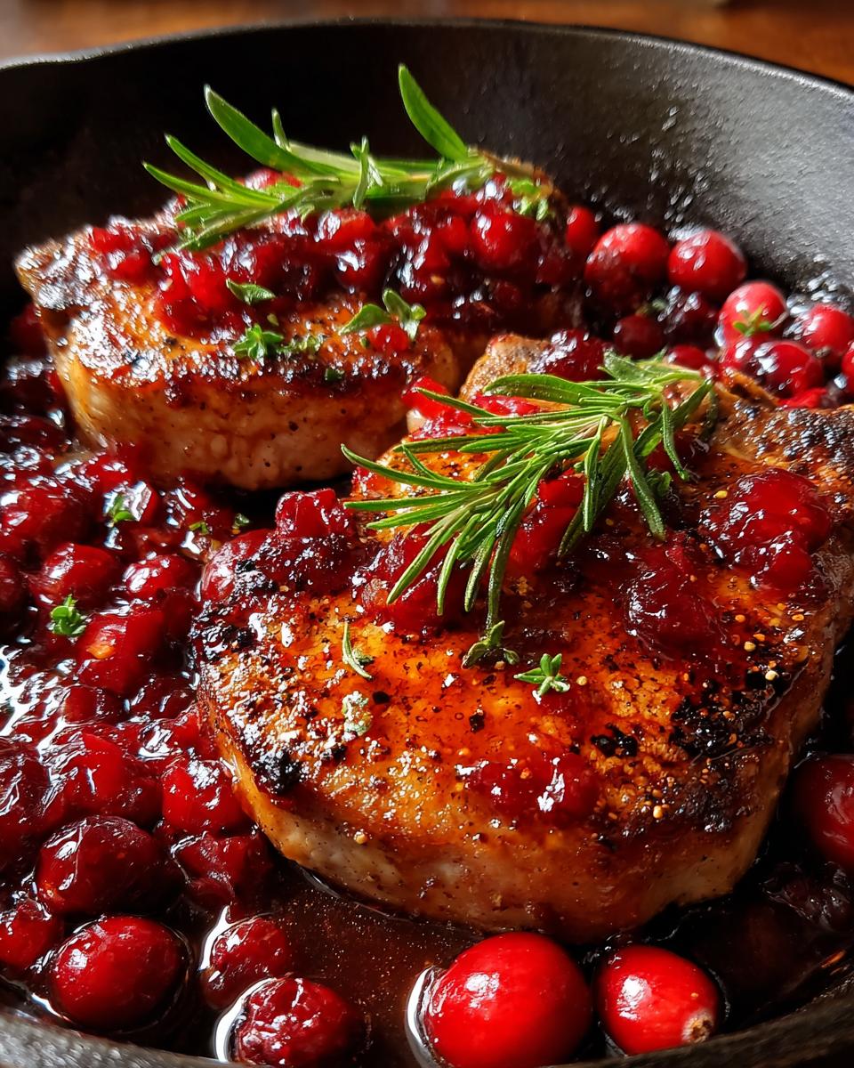 Juicy Cranberry Rosemary Pork Chops Ready in 30 Minutes