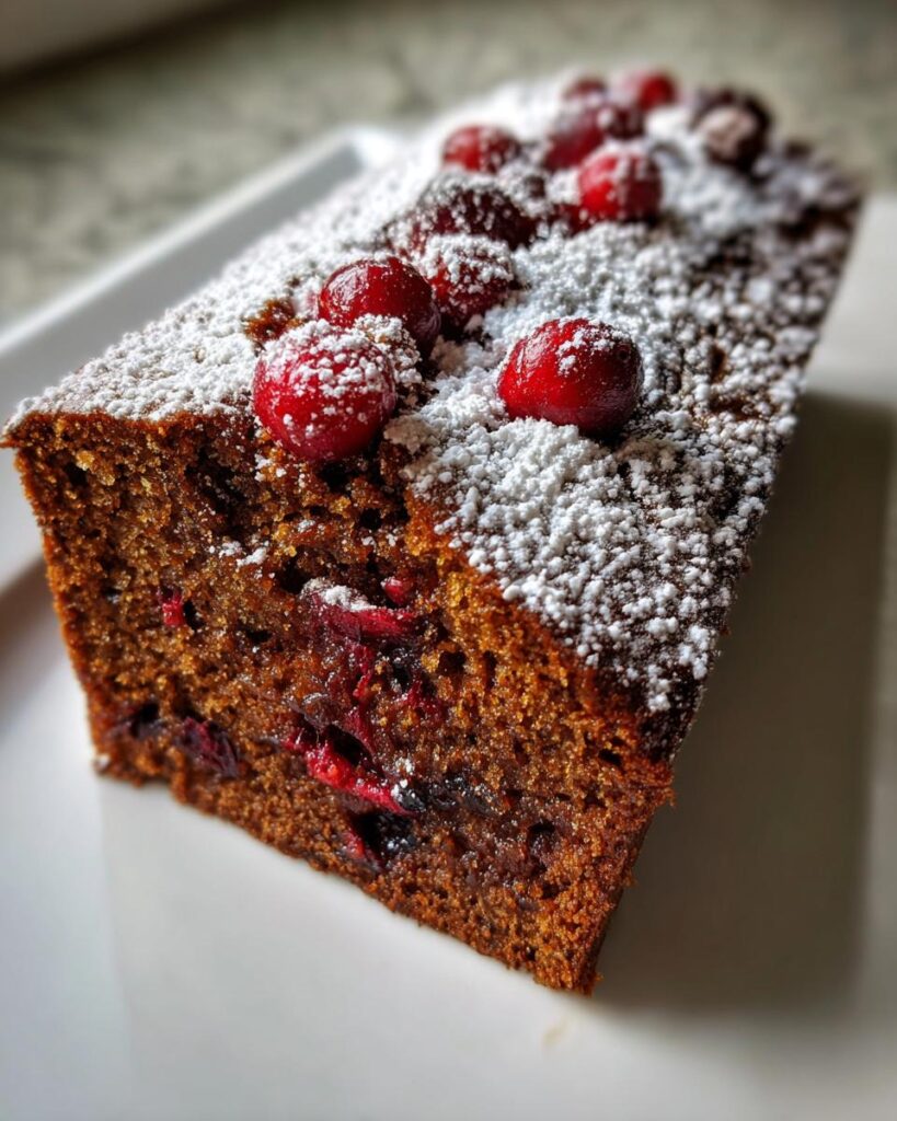 Gingerbread Cranberry Holiday Cake