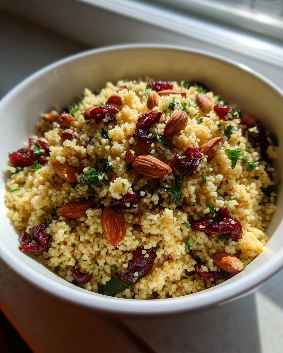 10-Minute Herbed Couscous Pilaf with Cranberries – Irresistible!