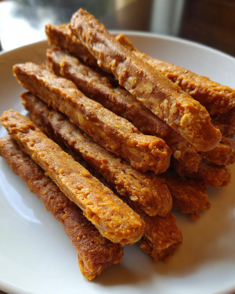 Homemade Pumpkin & Oatmeal Dog Snack Sticks