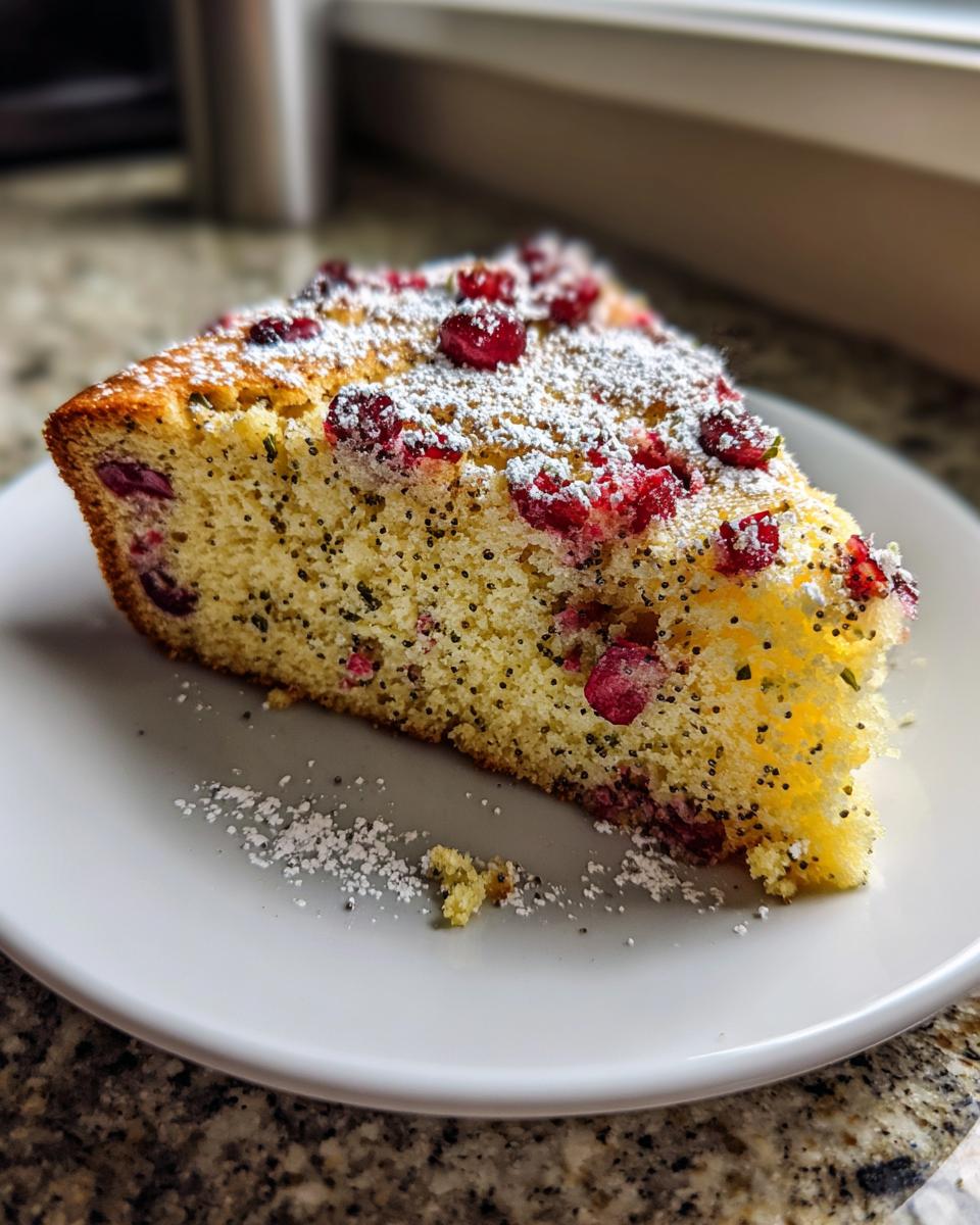 Irresistible Lemon Poppy Seed Cranberry Cake Recipe