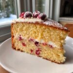 Orange Mascarpone Cranberry Cake