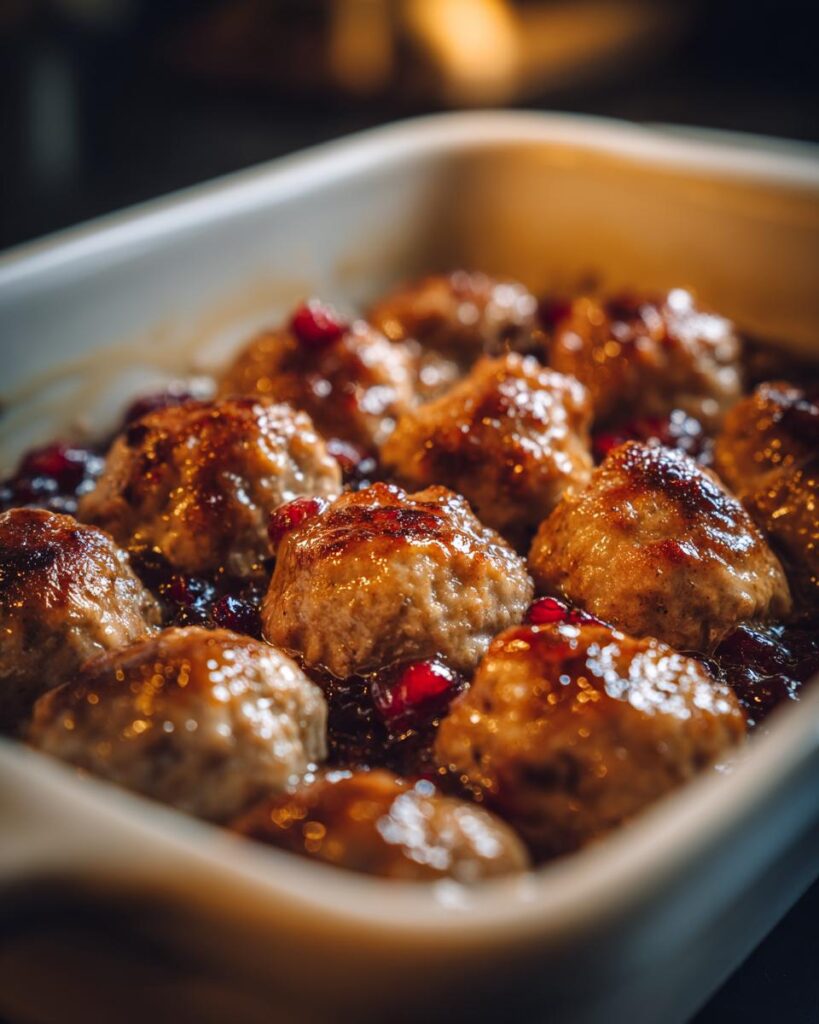 Slow Cooker Cranberry BBQ Meatballs