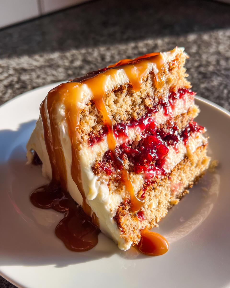 Spiced Cranberry Caramel Drip Cake – 10 Irresistibly Moist Bites