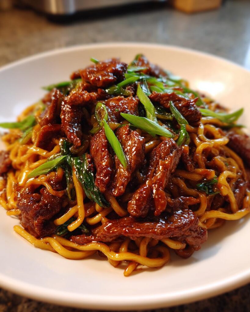 Sticky Beef Noodles