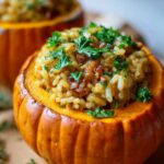 Rice Stuffed Pumpkin