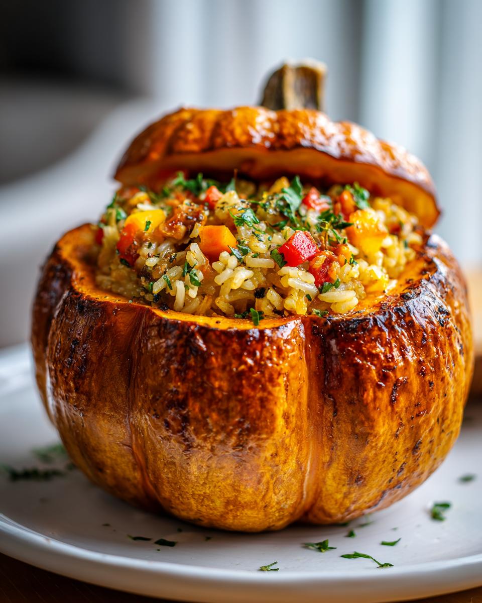 Mouthwatering Roasted Stuffed Pumpkin Recipe for 4
