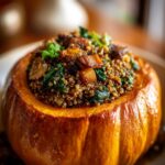 Whole Baked Stuffed Pumpkin