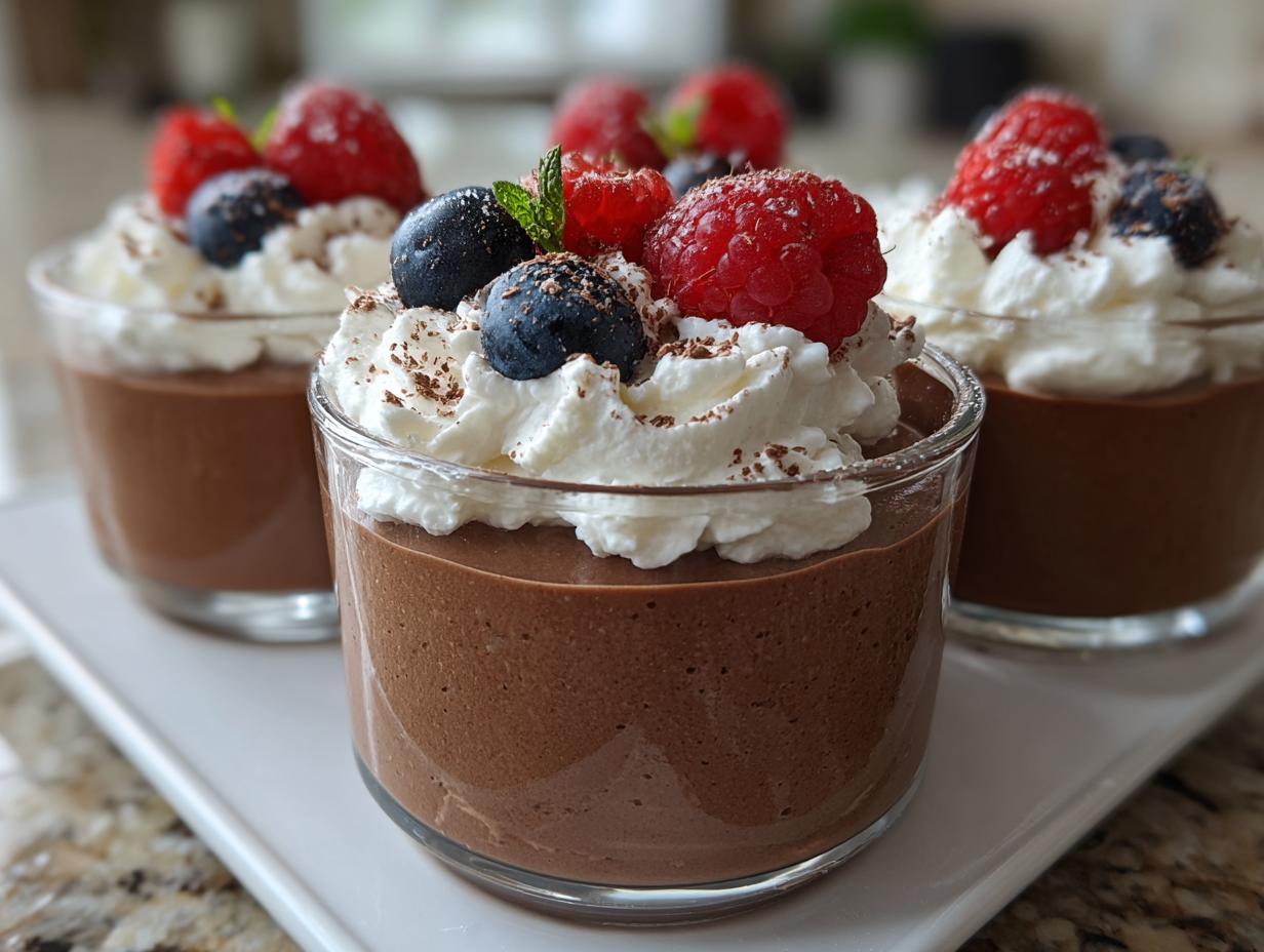 Rich Chocolate Mousse Cups: 2 Easy Steps