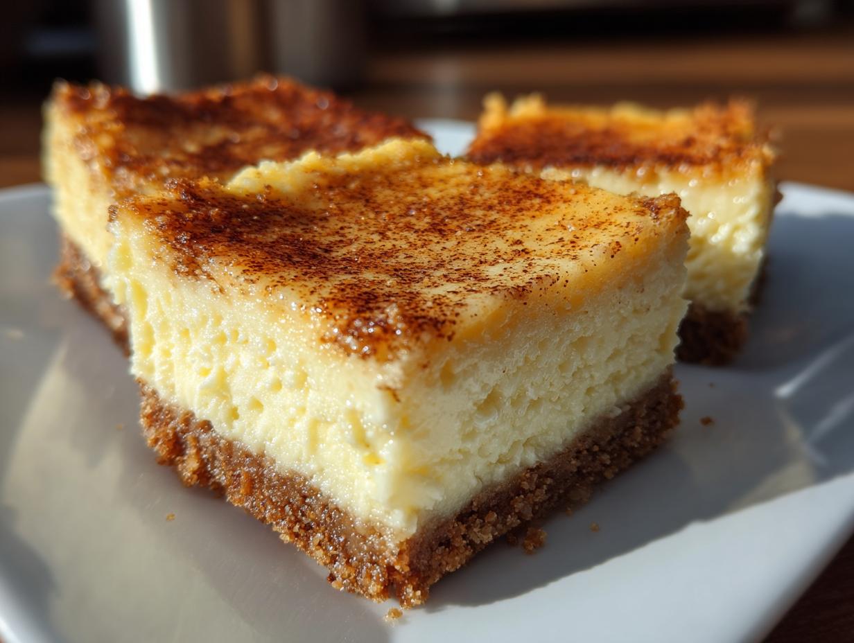 Eggnog Cheesecake Bars: 1 Creamy Festive Treat