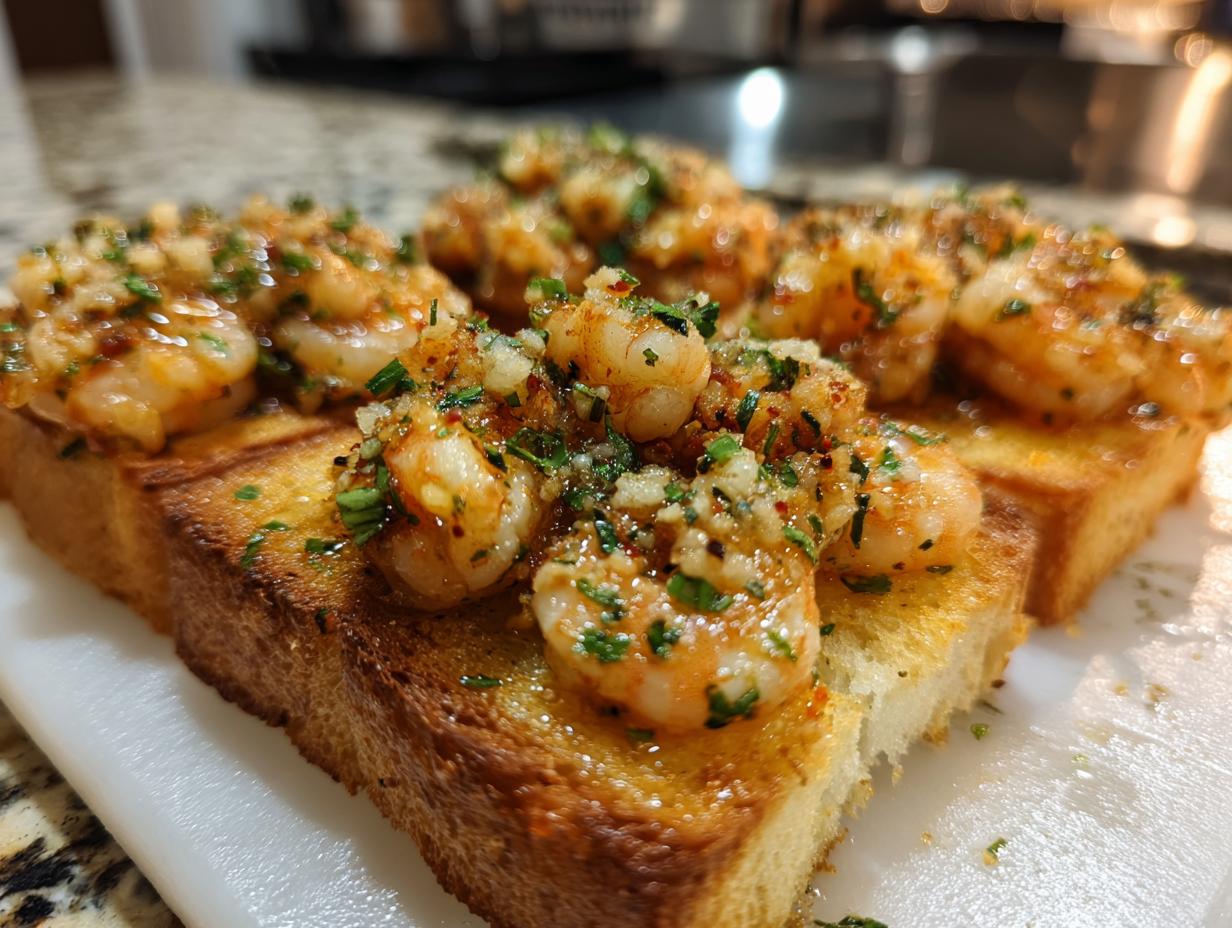 Amazing 4 Garlic Butter Shrimp Toasts