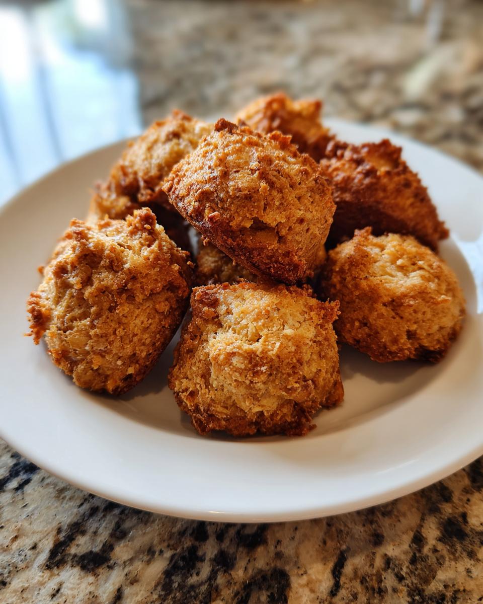 Close-up of a plate of homemade Beef & Cheddar Training Treats, golden brown and delicious.