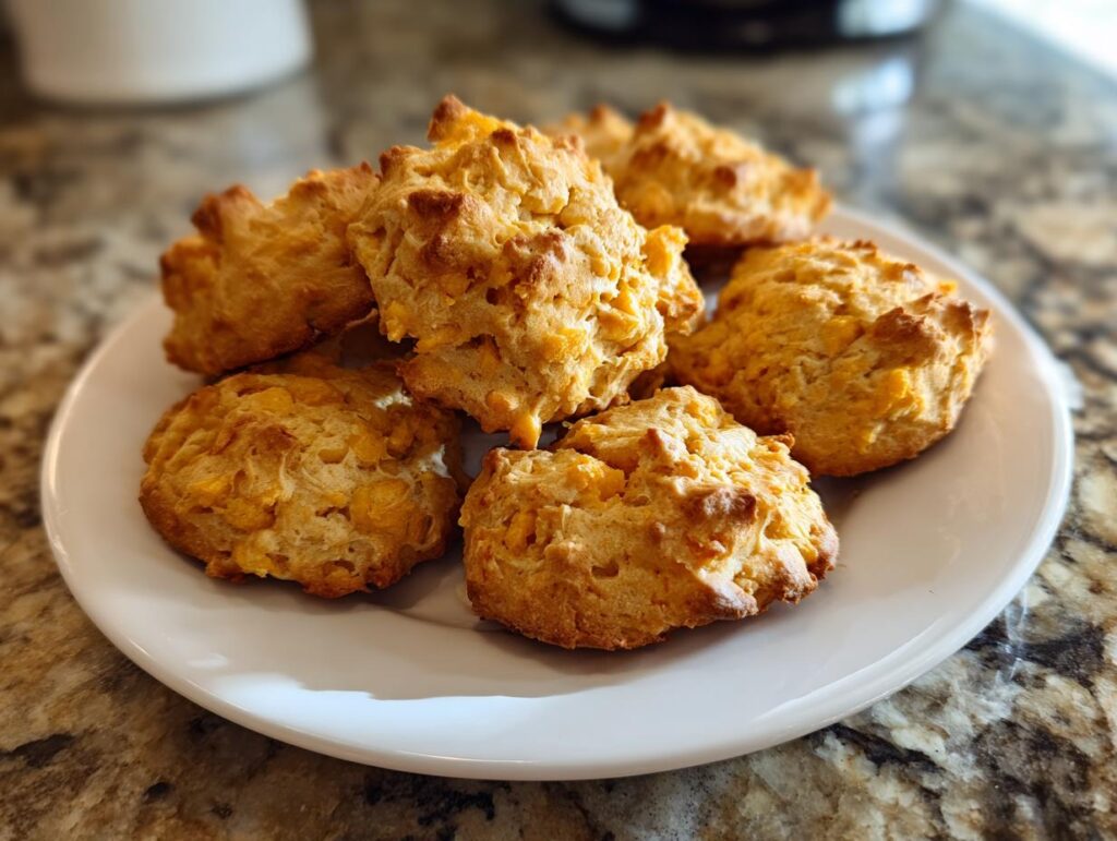 A plate of golden-brown Beef & Cheddar Training Treats, perfect for rewarding your dog.