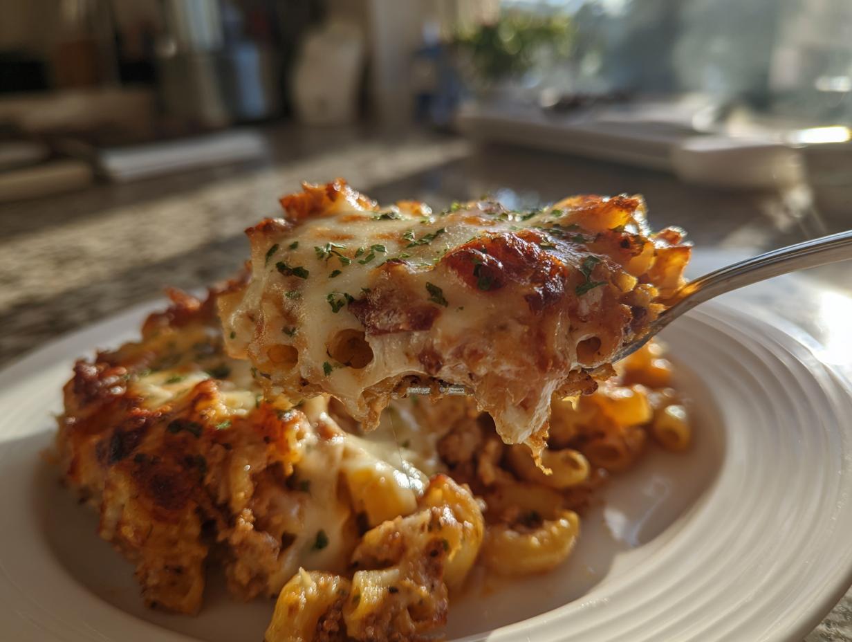 Yummy Cheesy One-Pot Sausage & Pasta Bake in 3 Steps