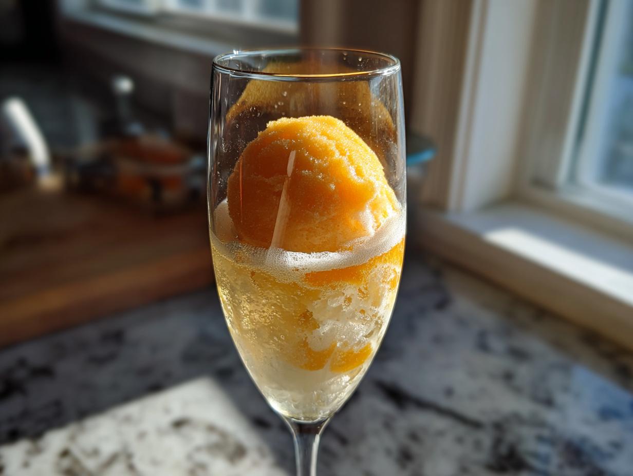 3 Steps to a Delicious Mimosa Float!