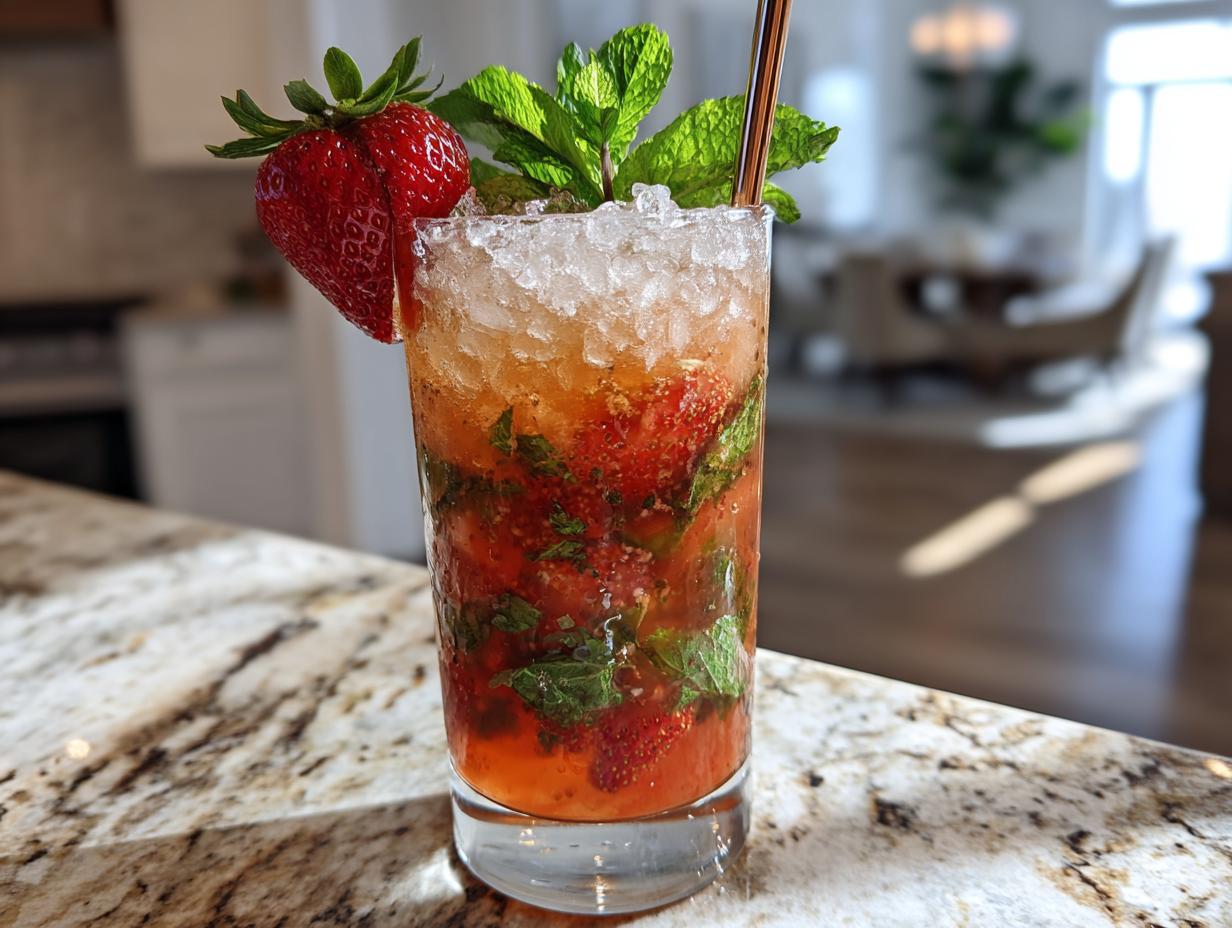 Strawberry Mint Mojito: 1 Drink, Pure Bliss!