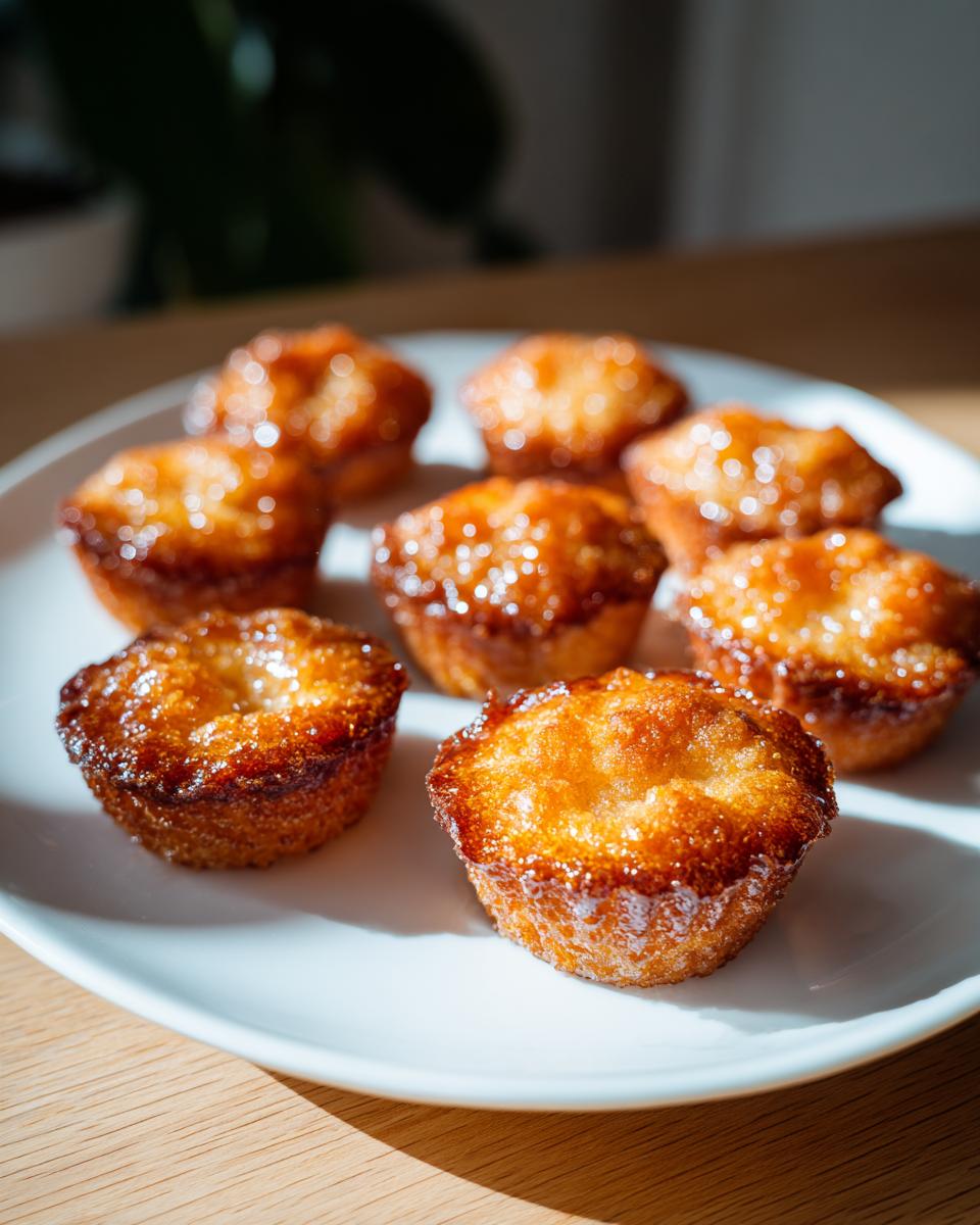 Close-up of golden-brown Sweet Potato & Honey Treats on a white plate, perfect for a snack.