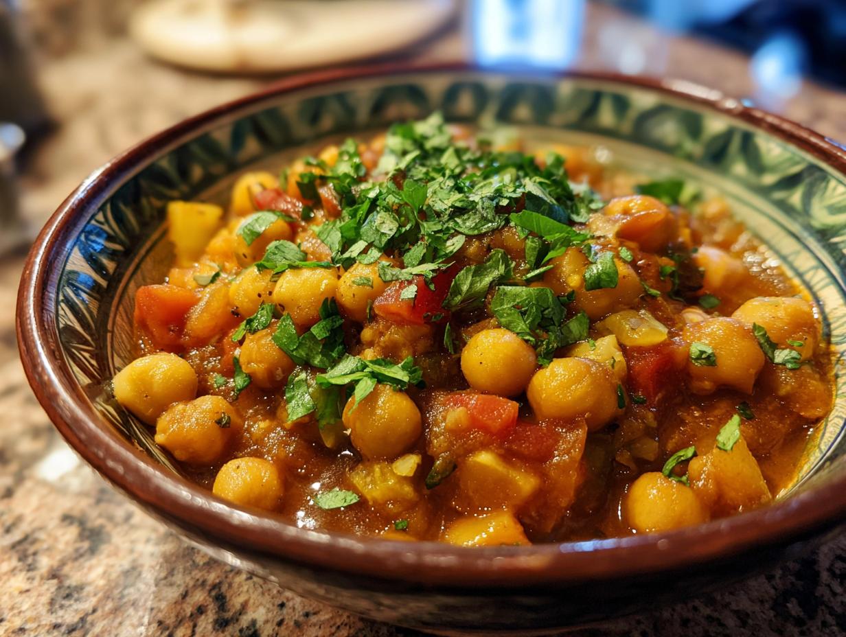 Amazing Vegan Chickpea Tagine: 1 Pot, 1 Hour!