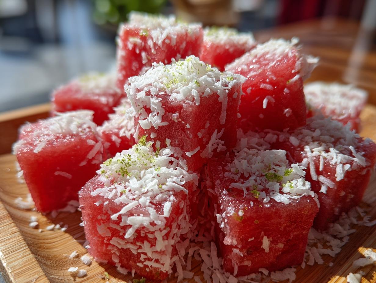 Easy *Watermelon Coconut Bites*: 3…