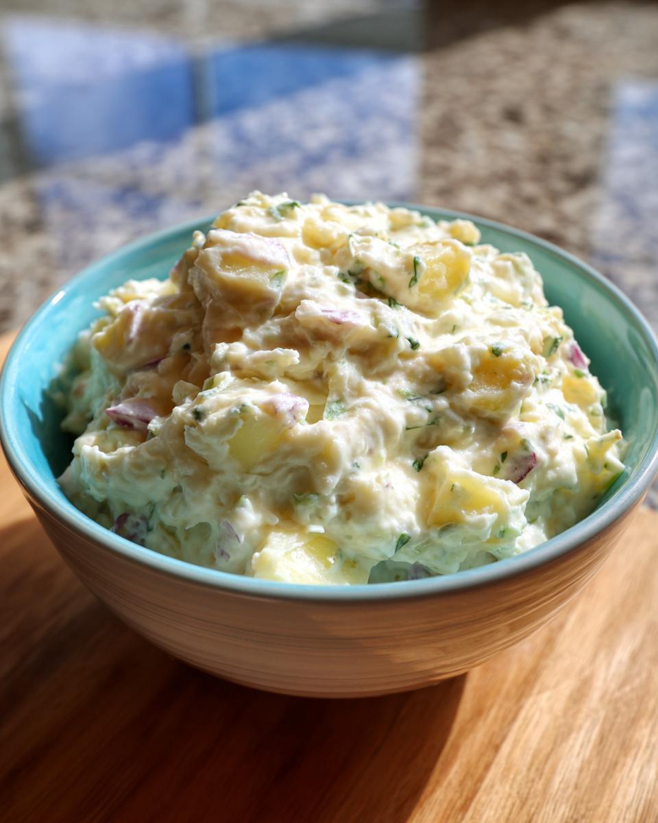 Close-up of a bowl filled with creamy Cheesy Colcannon Dip, a delicious appetizer.