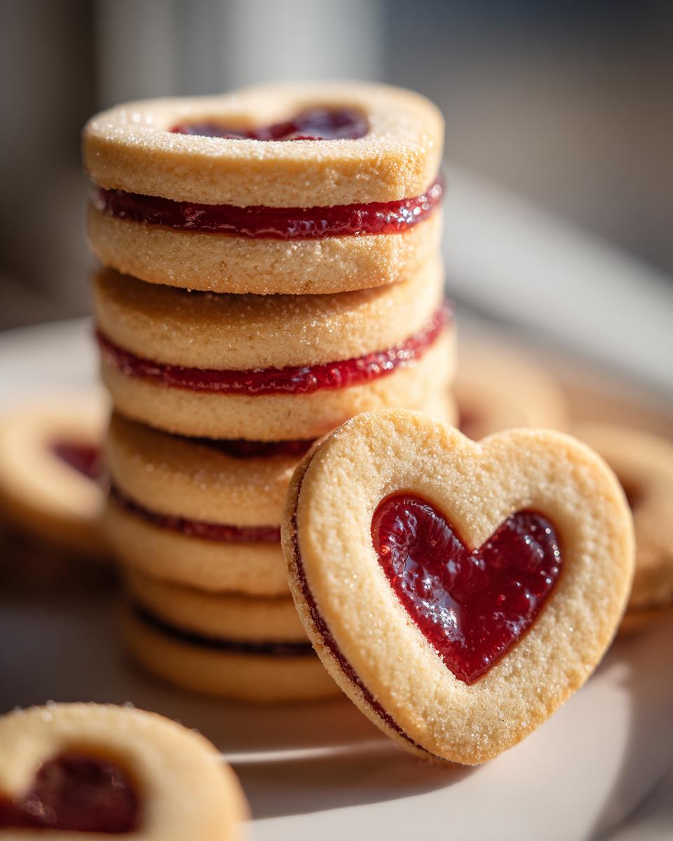 Heart-Shaped Linzer Cookies: 8 Minutes to Happiness!