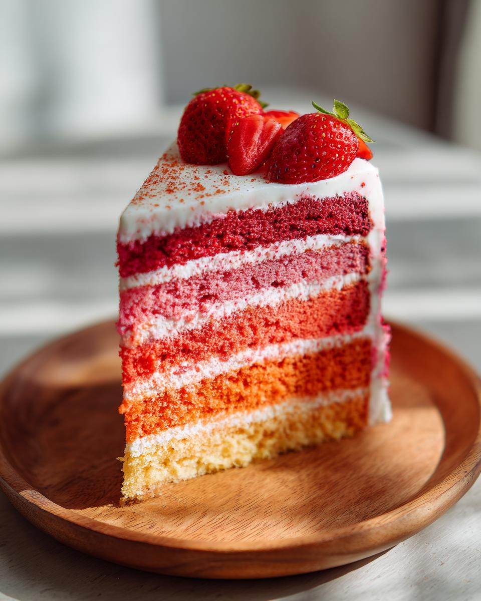 4 Steps to a Stunning Strawberry Ombre Cake!