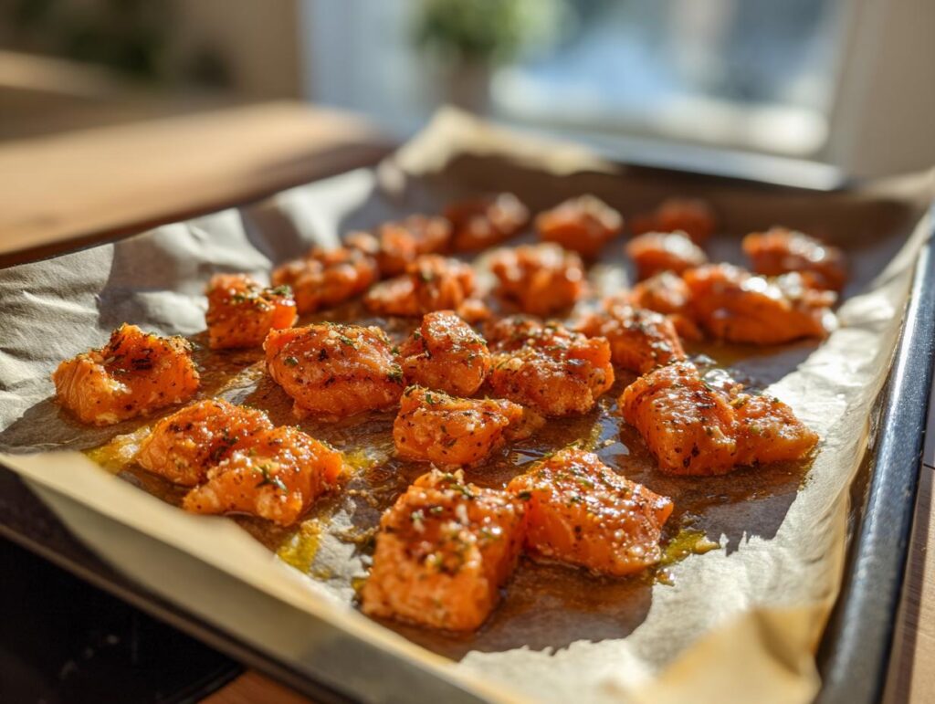 Baked Salmon Cat Bites - Featured