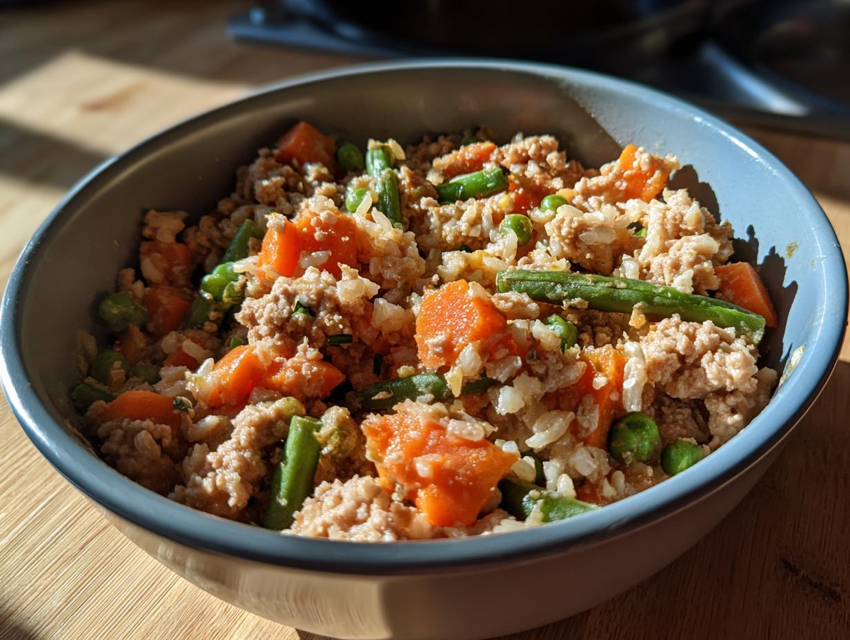 Healthy 2-Ingredient High-Protein Turkey Dog Food Recipe