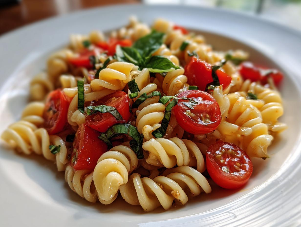 Fresh Tomato Bruschetta Pasta: 1 Dish, Pure Delight!