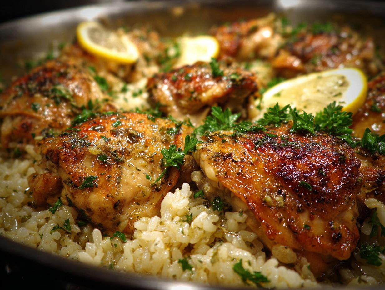 One Pot Lemon Herb Chicken & Rice: 1…