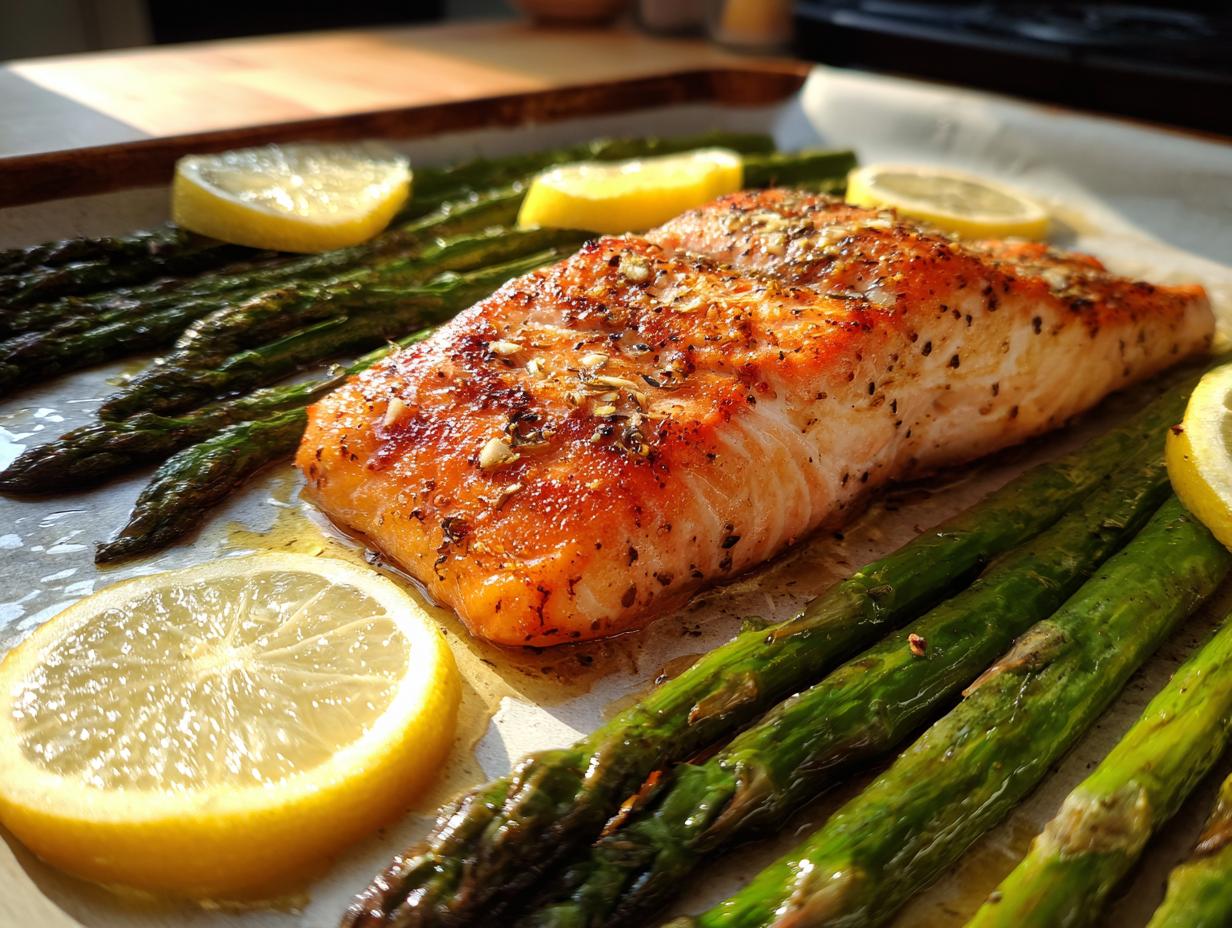 Unbelievable: 15-Min Roasted Lemon Salmon & Asparagus