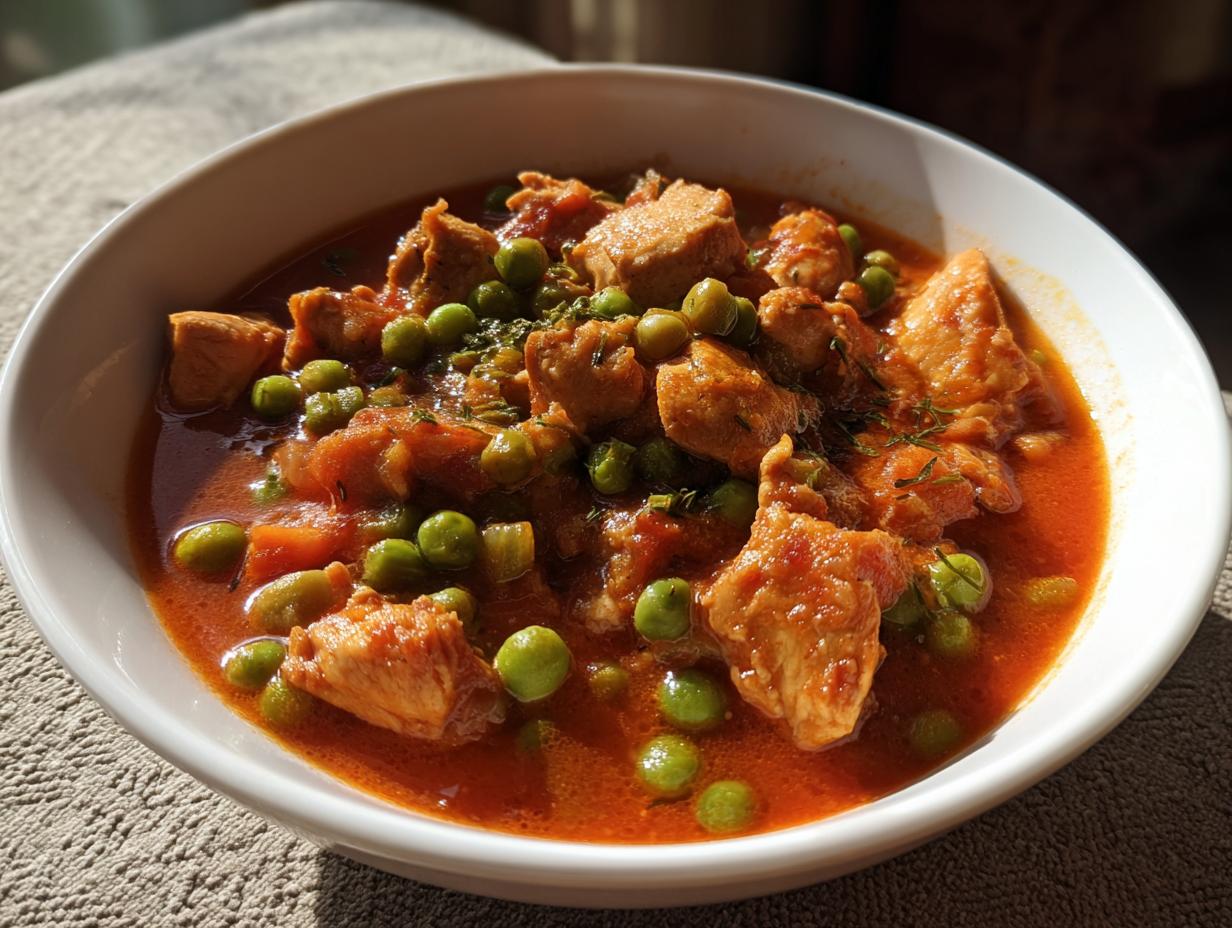 Unbelievably Easy: 5-Step Romanian Chicken & Pea Stew