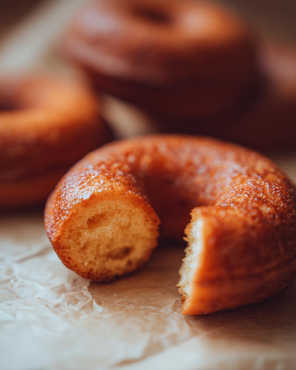 Close-up of a homemade Apple Carrot Dog Donut, showing texture and detail.