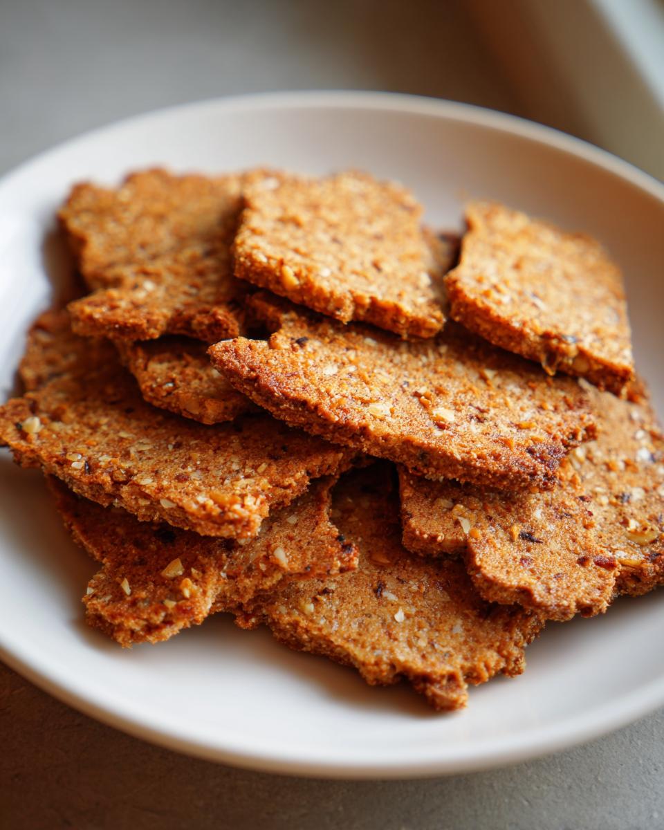 Close-up of a plate filled with homemade Apple Cinnamon Crunchy Dog Treats.