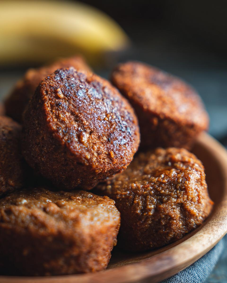 Close-up of homemade Banana Peanut Butter Frozen Dog Bites in a wooden bowl, perfect dog treat.