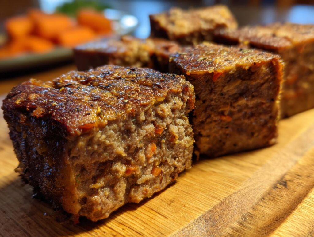 Close-up of Beef & Carrot Training Treat Cubes, showing texture and ingredients.