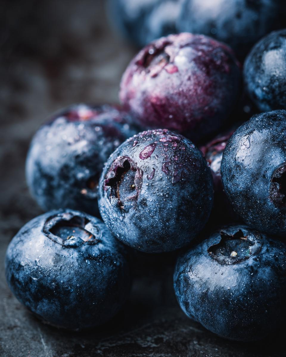 Close-up of fresh blueberries, perfect for a Blueberry Banana Homemade Pup Smoothie Treat.