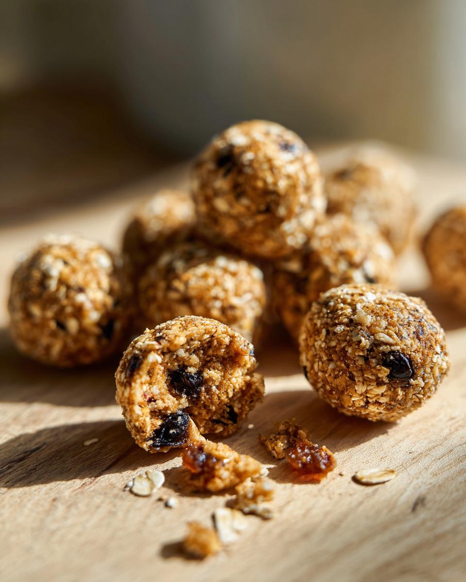 Close-up of Blueberry Oat Dog Training Bite Minis, showing the texture and ingredients, including oats and blueberries.