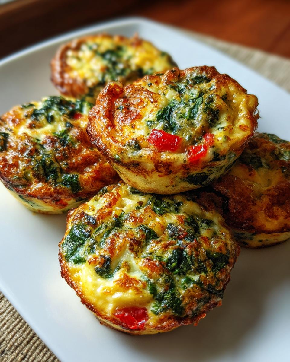 Close-up of a stack of Egg & Spinach Mini Dog Omelette Bites, a healthy dog treat.