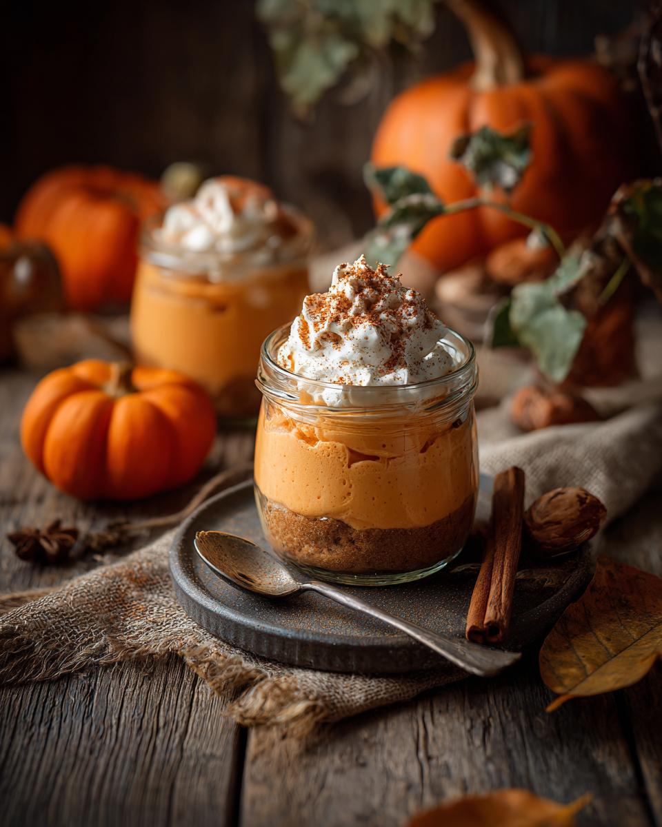 Close-up of a jar of Frozen Pumpkin Yogurt Dog Treats with whipped cream and cinnamon.