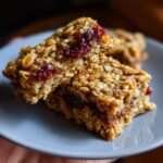 Close-up of Homemade Apple Oat Dog Biscuit Crunchies, showing texture and ingredients.