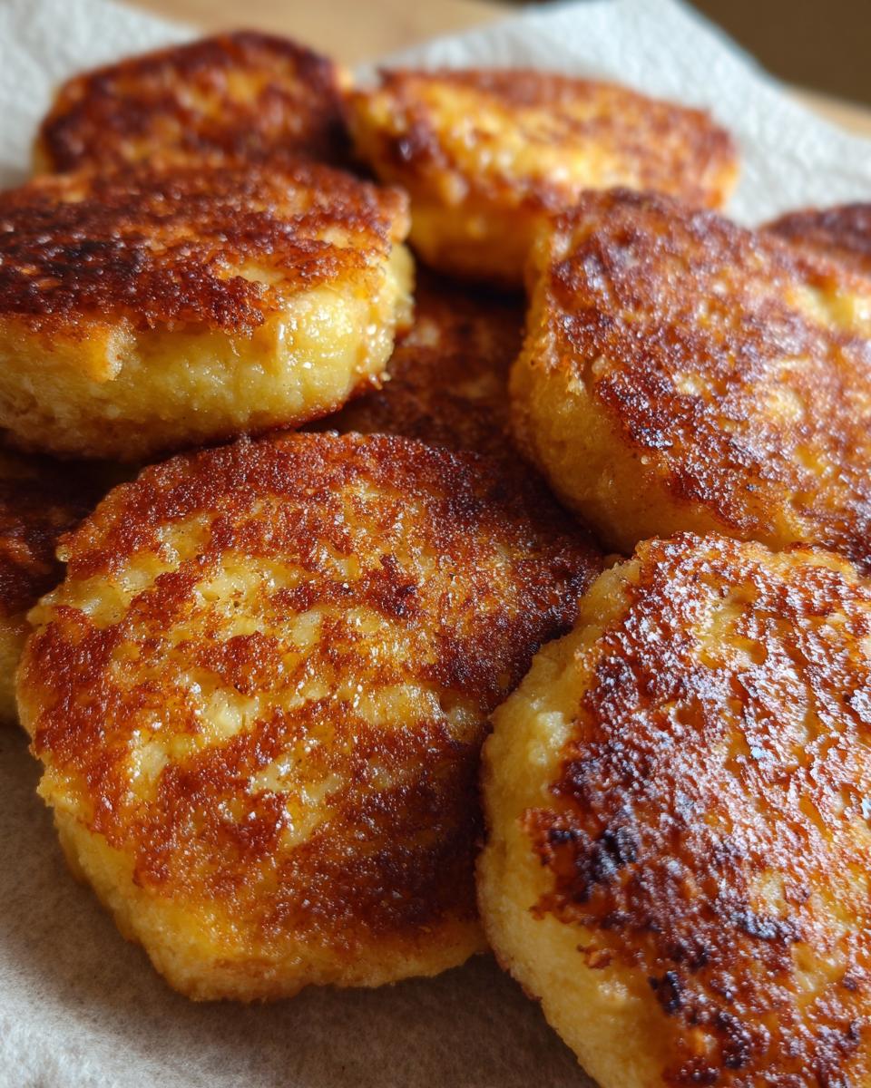 Close-up of golden brown Peanut Butter Banana Dog Pancake Bites, perfect for dogs.